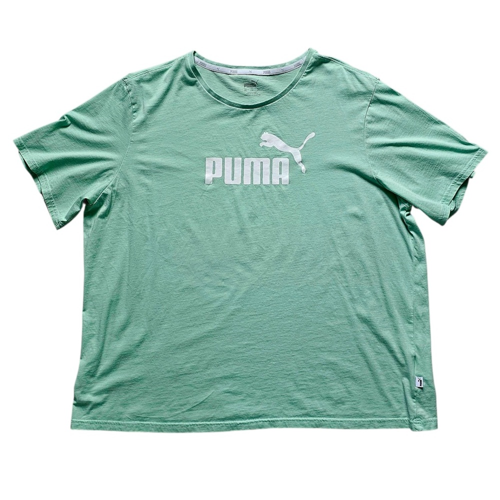 Puma Mint Green Tee with Logo Size XXL